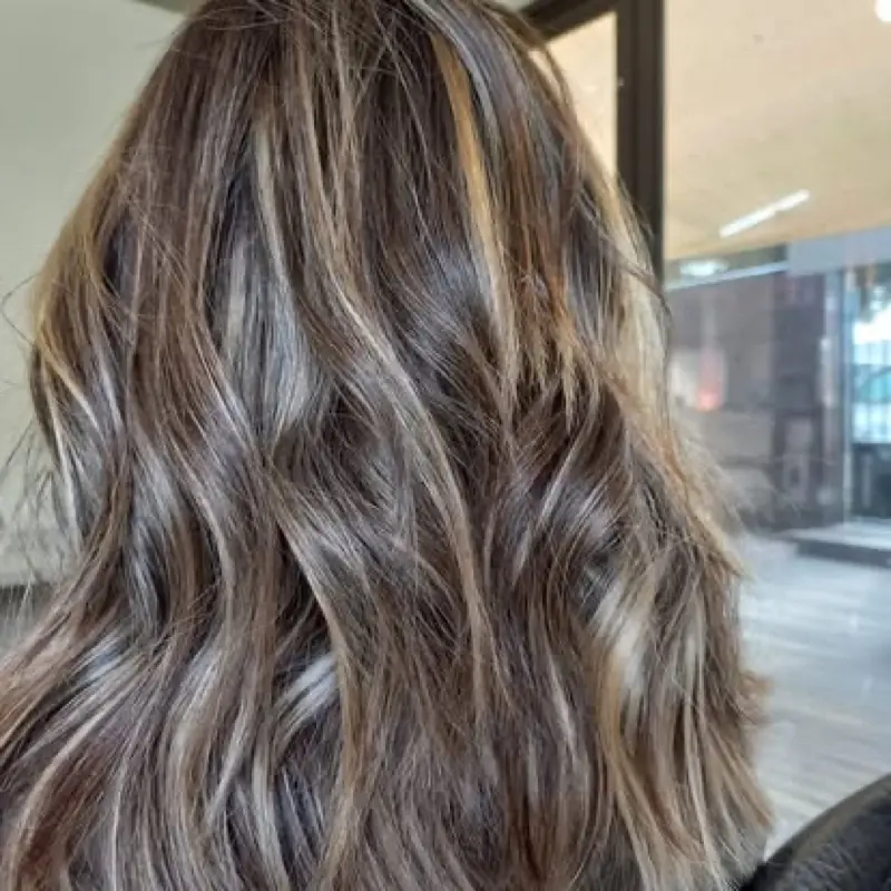 Brunette balayage waves