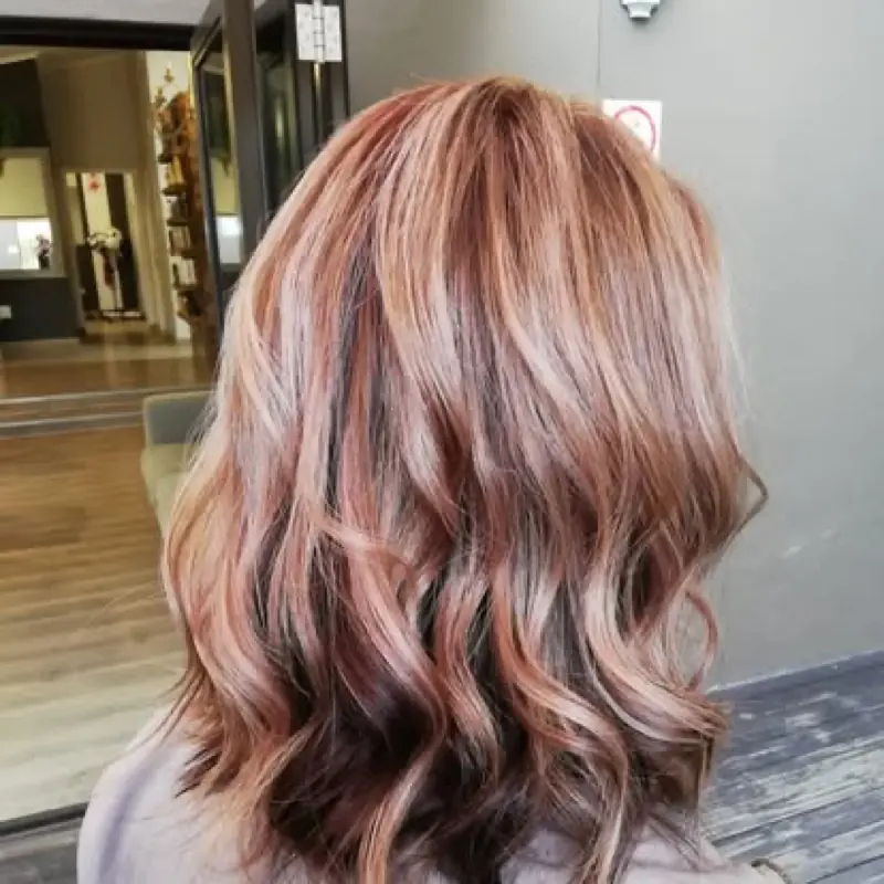 Rose gold highlights